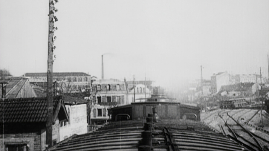 Panorama pris d'un train en marche