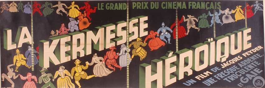 Affiche de Claude Lemeunier pour La Kermesse héroïque © Claude Lemeunier / DR, fonds Cinémathèque française