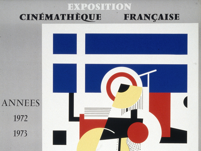 Affiche de Fernand Léger pour l'exposition 3 quarts de siècle de cinéma mondial au palais de Chaillot en juin 1972. Sérigraphie, 84 x 64 cm (Fernand Léger © ADAGP Paris 2022)