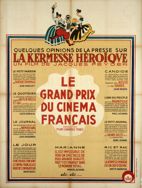 Affiche de "La Kermesse héroïque", non signée, 1935 / DR, fonds Cinémathèque Française	