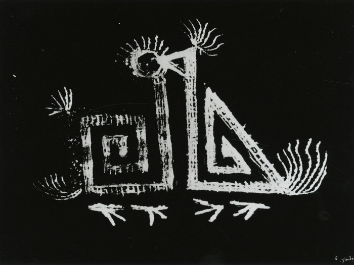 Blinkity Blank, Palme d'or du court métrage à Cannes en 1955. Dessin d'animation © Norman McLaren. Coll. Cinémathèque française