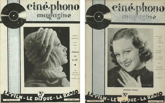 Ciné-phono magazine n°20 (août 1933) et n°22 (novembre 1934)