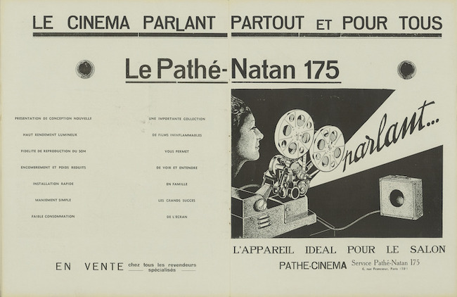 Ciné-phono magazine n°21 (mars 1934) Publicité projecteur familial Pathé-Natan