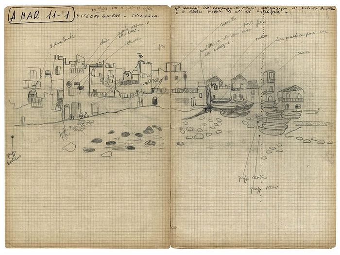 Croquis du Port D'Acci Trezza. Carnet De Raccordi N° 3