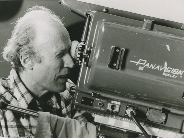 Éric Rohmer sur le tournage de Perceval le Gallois