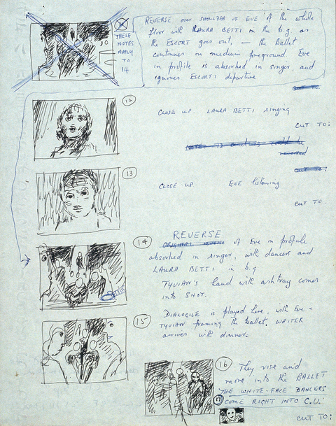 Extrait du storyboard d'Eva © Richard MacDonald)