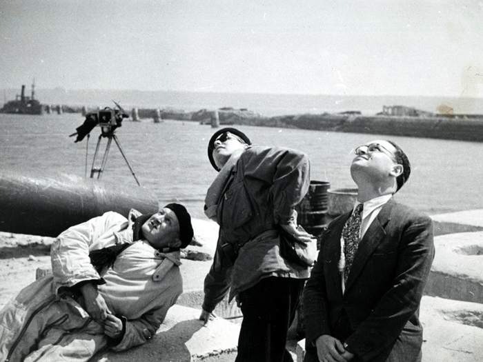 Jean Epstein sur le tournage des Feux de la mer, 1948
