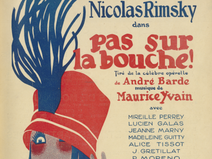 Publicité pour Pas sur la bouche en couverture de La Revue de l'écran n°69 du 3 décembre 1932 