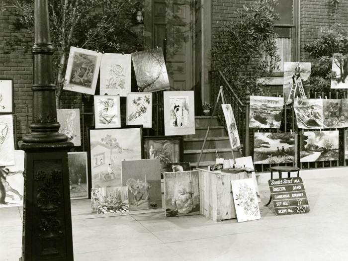 La Rue rouge (Fritz Lang) - Photo de décor du marché de l'art
