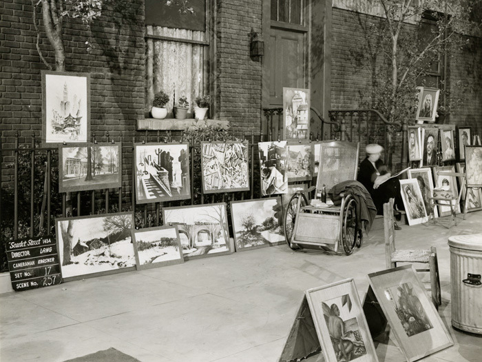 La Rue rouge (Fritz Lang) - Photo de décor du marché de l'art