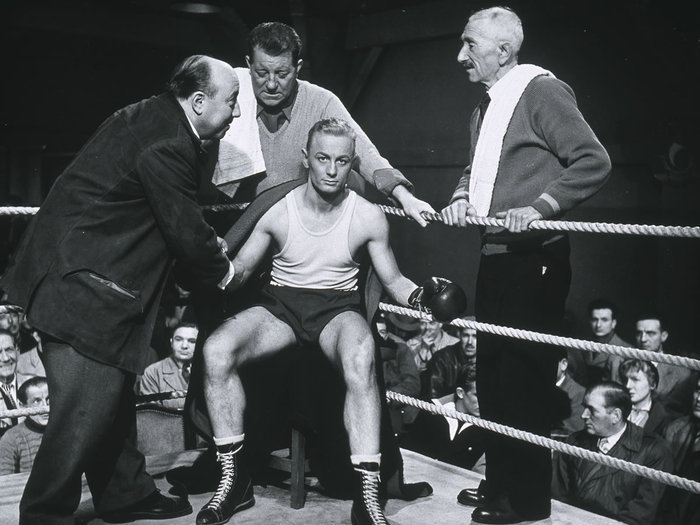 Le tournage du combat dura quatre jours... Photo de tournage de Walter Limot ©André Limot. Cote P143-082