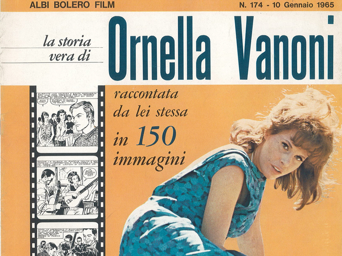 Le roman-photo d'Ornella Vanoni en couverture de Bolero Film (n°174, 10 janvier 1965)