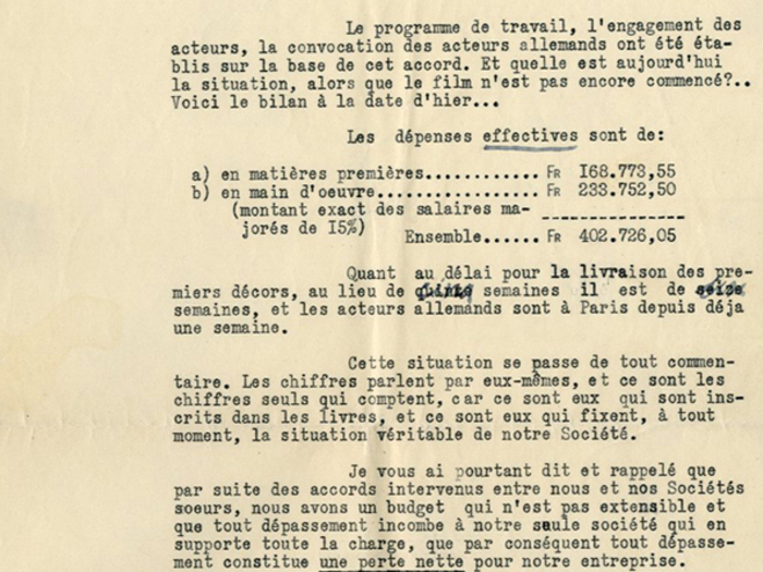 Lettre de Georges Lourau à Lazare Meerson, page 2, fonds Meerson