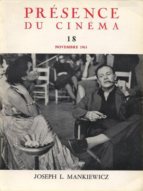 Liz Taylor et Joseph L. Mankiewicz en Une de Présence du cinéma (1963)