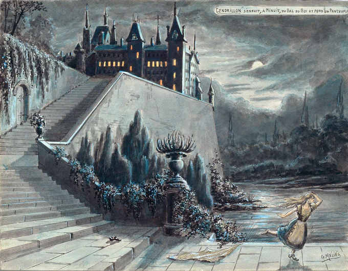 Maquette de décor de Cendrillon, reconstitution de 1930 par Georges Méliès. 