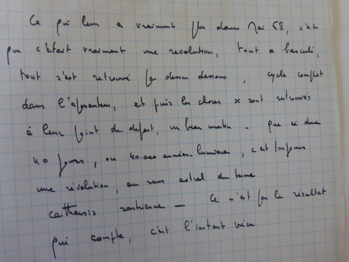 Note de Louis Malle sur mai 68 (MALLE376-B94)