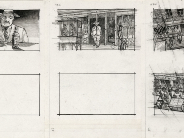 Planche du storyboard du Parrain 2