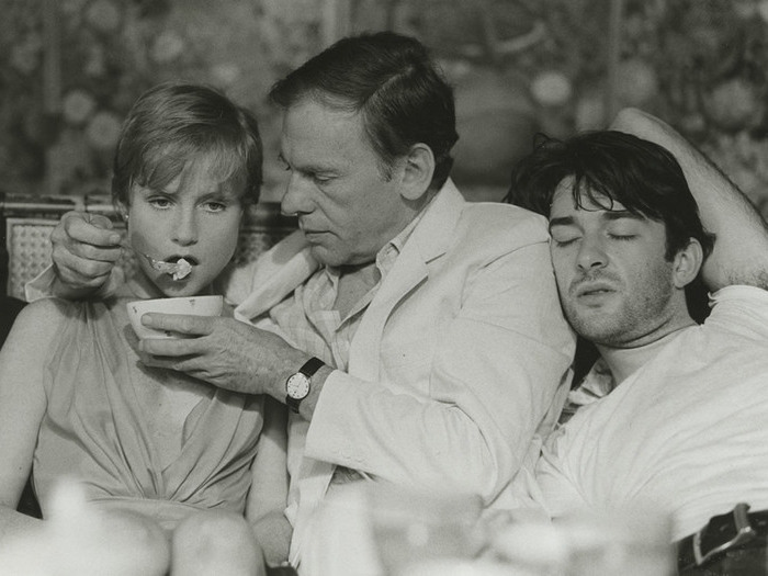 Isabelle Huppert, Jean-Louis Trintignant et Robin Renucci dans Eaux profondes. Photo de plateau © Eléfilm