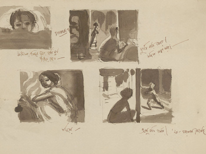 Storyboard de Pather Panchali (Satyajit Ray, 1952)