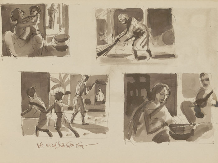 Storyboard de Pather Panchali (Satyajit Ray, 1952)