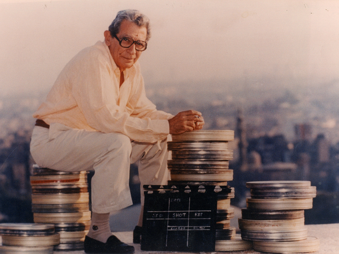 Youssef Chahine sur le tournage du film « Le Destin » (1996) – D.R.