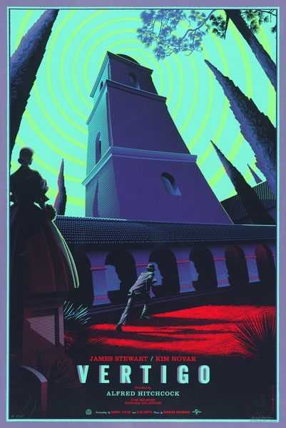 Affiche américaine de Vertigo (Alfred Hitchcock, 1957) par Laurent Durieux
