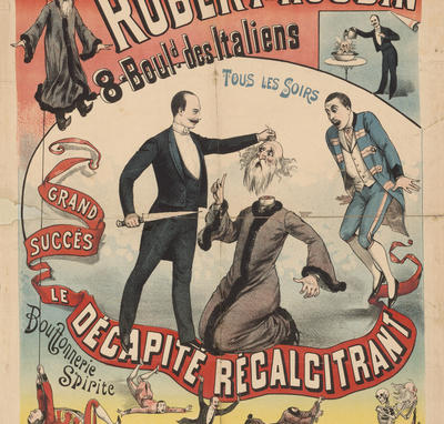 Affiche de la saynète magique « Le Décapité récalcitrant » (1891)