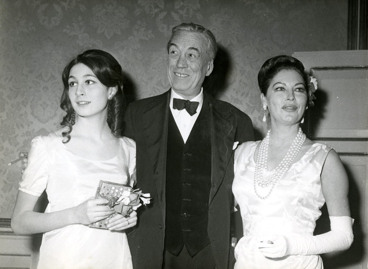 Angelica Huston, John Huston et Ava Gardner par Robert Cohen