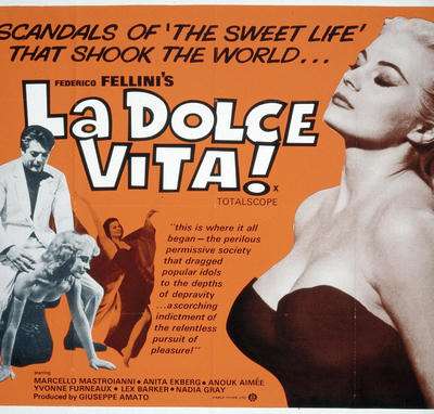 Affiche anglaise de « La Dolce vita » (Federico Fellini, 1959)