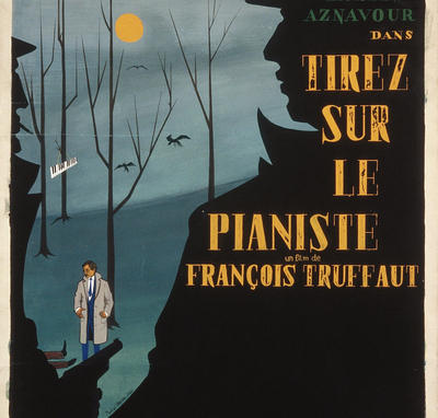 Maquette d'affiche de « Tirez sur le pianiste » (François Truffaut, 1959)