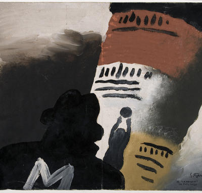 Maquette d'affiche de Georges Franju pour « M le Maudit » ( Fritz Lang, 1931)