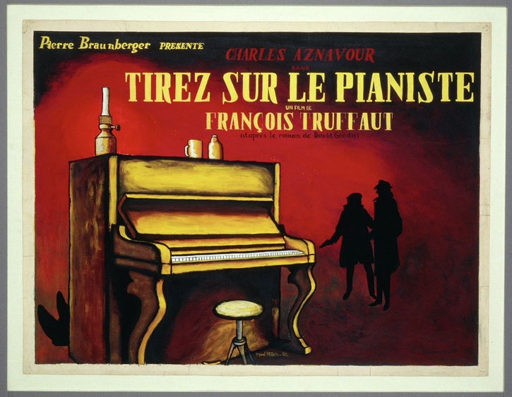 Maquette d'affiche Tirez sur le pianiste