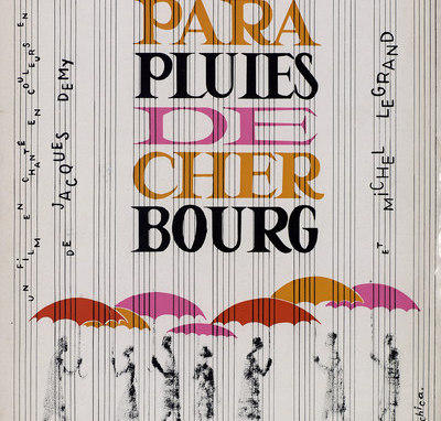 Plaquette publicitaire pour « Les Parapluies de Cherbourg » (Jacques Demy, 1964)
