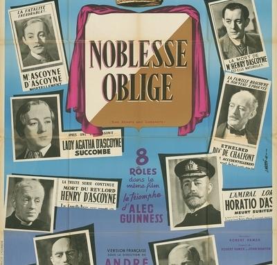 Affiche française de « Noblesse oblige » (Robert Hamer, 1949)