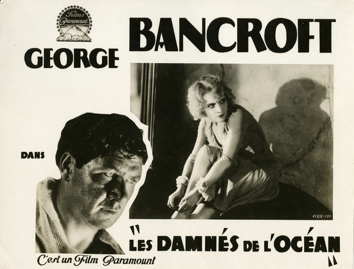 Photographie d'exploitation des « Damnés de l'océan » (Josef von Sternberg, 1928)