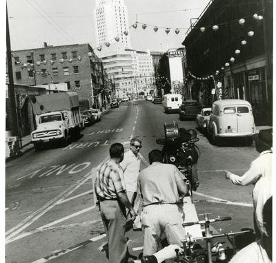 Photographie de tournage de « The Crimson Kimono » (Samuel Fuller, 1959)