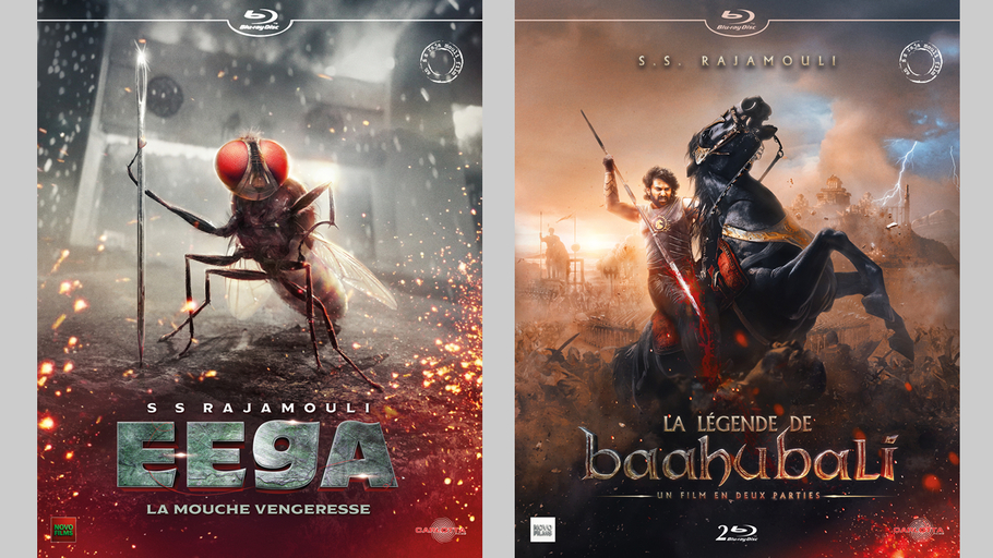 Signature exceptionnelle par SS Rajamouli des Blu-ray de <em>Baahubali</em> et <em>Eega</em>