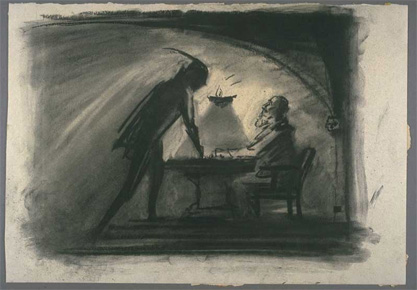 Dessin de Robert Herlth pour Faust