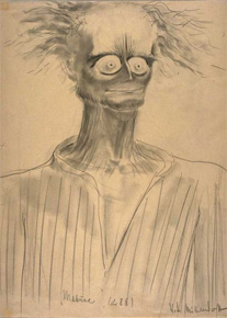 Dessin de Walter Schulze-Mittendorff pour Le Testament du Dr Mabuse