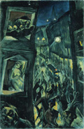 La ville, tableau de Jakob Steinhardt, 1913