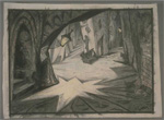 Dessin de Warm pour Le Cabinet du Dr Caligari