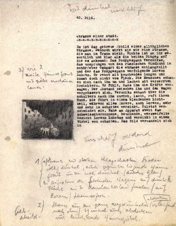Page de scnario annote pour Phantom de Murnau