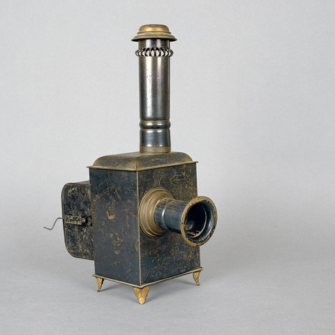 Lanterne Magique Ancienne Carette – Petit Modèle – Vers 1890 – Tôle Polychrome