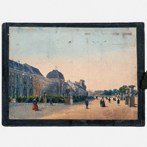 Vue Panoptique Le Pont Des Arts, Paris - Polyorama, Effet Jour/nuit, 26x34cm