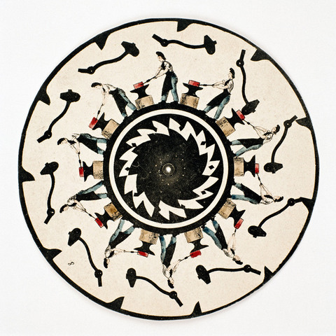 Phénakistiscope Authentique D'Alph. Giroux (1833) - Disque Optique 'Le Diable' - Pré-cinéma