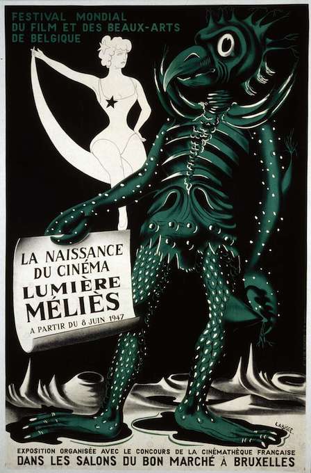 Affiche exposition au Festival mondial du film et des Beaux-Arts de Belgique (1947). Félix Labisse © ADAGP