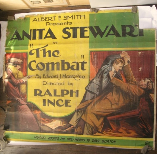 L'affiche de The Combat, avant restauration