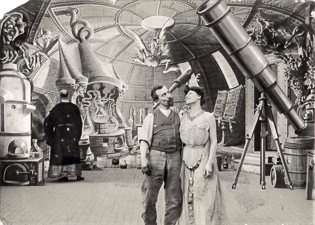 Les Quat'cents farces du Diable (Georges Méliès, 1906). Photographie de tournage (restauration numérique)