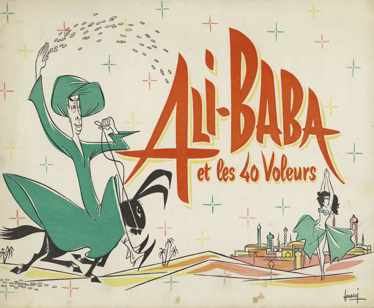 Matériel publicitaire d'Ali Baba et les quarante voleurs (Jacques Becker)