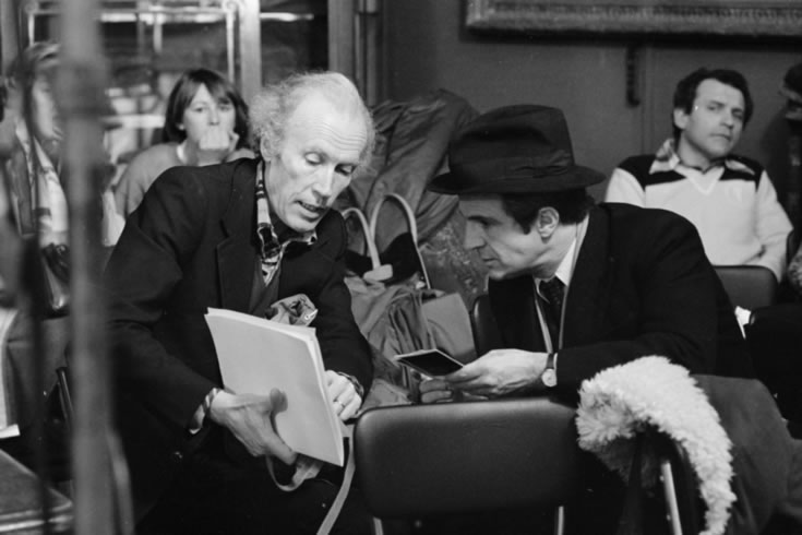 Rohmer et Truffaut sur le tournage de La Chambre verte